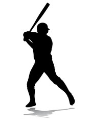 silhouette baseball player