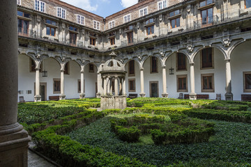 Cloister in the former Pilgrims Hospital in Santiago de Compostela