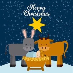 Christmas manger characters