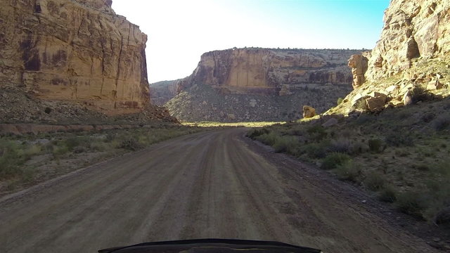 Driving Buckhorn Wash canyon Utah POV HD 0052