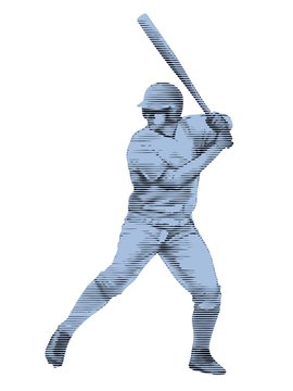 sketch baseball player