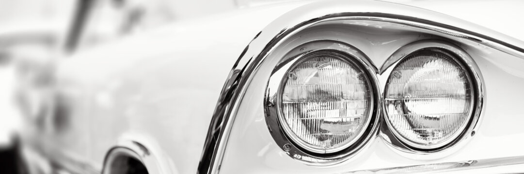 Fototapeta Classic car headlights