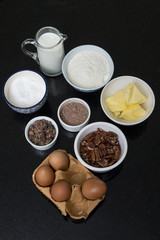 Obraz na płótnie Canvas Home baking ingredients