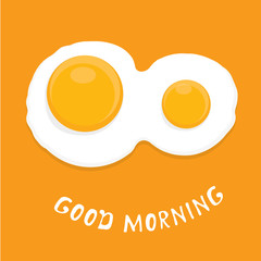 Fried Egg vector . good morning concept. 