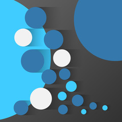 abstract background with circles and long shadow effect