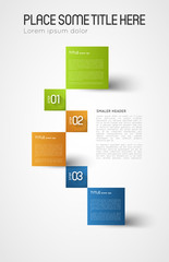 infographic template, option squares banners with shadow, design element