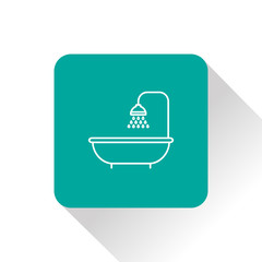 shower icon. Bathroom symbol
