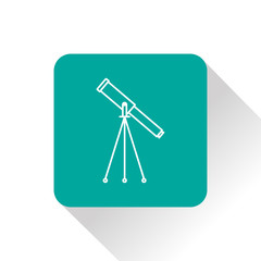 Telescope web icon, vector illustration