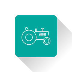 Tractor web icon, vector illustration