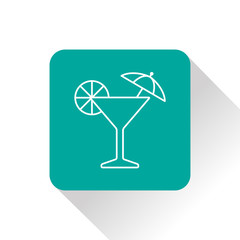 Icon of martini glass, vector illustration