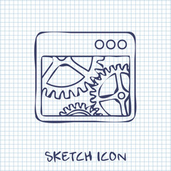 Vector icon of options window