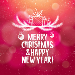 Christmas and new year abstract background with bokeh and - 93947458