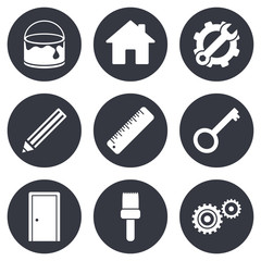 Repair, construction icons. Service signs.