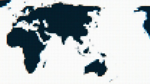 Earth map spinning with floating pixel position animation
