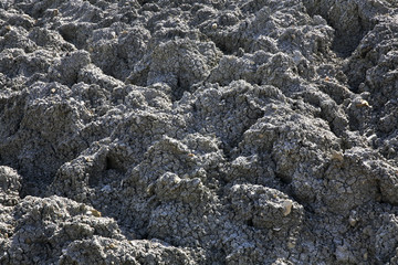 Mud volcano in Lokbatan near Baku. Azerbaijan