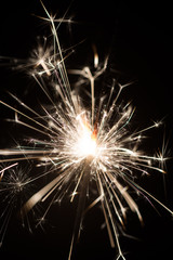 sparkler or Bengal fire - scattering sparks