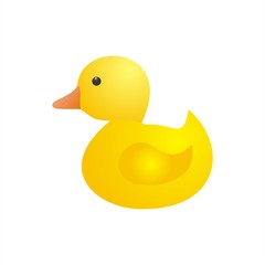 Pato amarillo de juguete para cuarto de baño