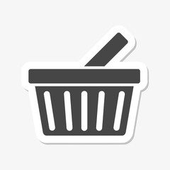 Basket icon sticker