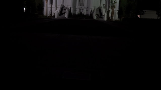 St George LDS Mormon Temple night dark tilt 4K 124