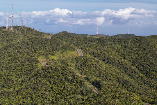 Jungles around Cerro de Punta, Puerto Rico, highest  point