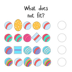 Educational game for children what does not fit