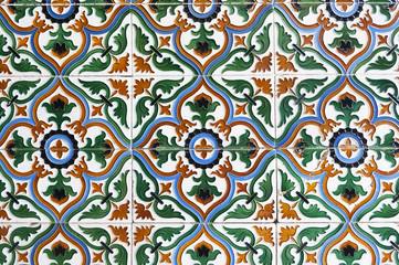Old wall tiles azulejos.