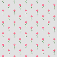 Hand drawn flowers seamless pattern