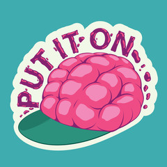 Funy sticker vector concept