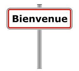 Bienvenue sur un panneau de ville