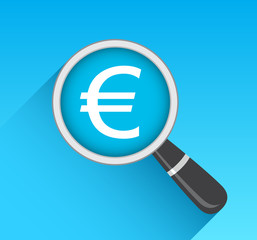 Euro Icon Magnifying Glass