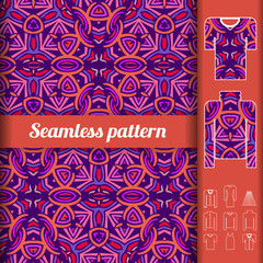 African style seamless pattern with examples of usage