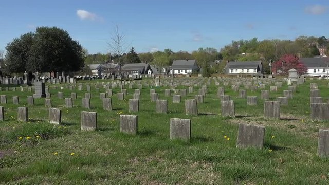 Fredericksburg Virginia Confederate cemetery headstones graves 4K 007