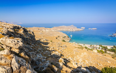 Lindos valley and sea cost