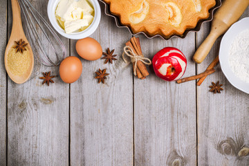 Ingredients for apple pie