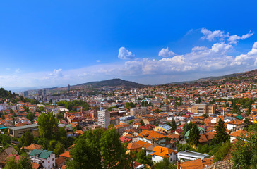 Fototapeta na wymiar Cityscape of Sarajevo - Bosnia and Herzegovina