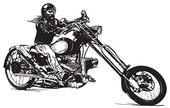 An black rider, an hand drawn vector, freehand