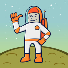 Astronaut Landing On a Planet