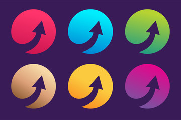 Vector arrow icon logo template