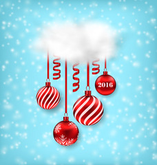  Christmas Luxury Background with Balls