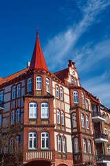 Fototapeta premium Clinker on the facades of the Art Nouveau buildings in Poznan.
