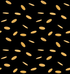 Seamless Pattern with Golden Pennies