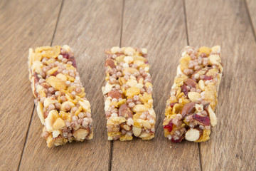 Barras energéticas o barras de Cereales