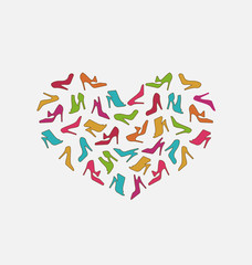 Obraz premium Heart Made in Women Shoes