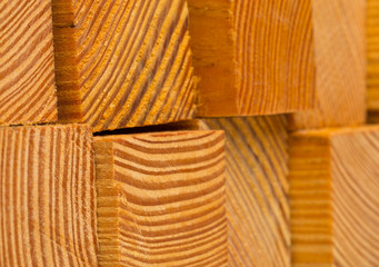 Cut wooden blocks