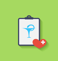 Medical Record with Caduceus Snake