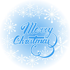 Vector Merry Christmas card. Hand lettering and calligraphy.