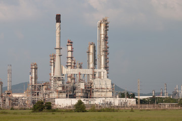 Oil refinery, petrochemical plant at industrial estate