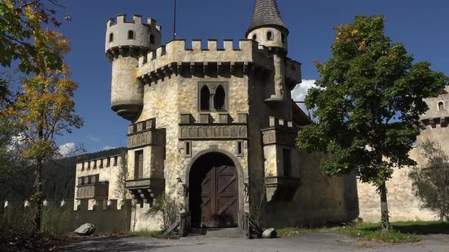 Abandoned resort castle German Austria border 4K 037