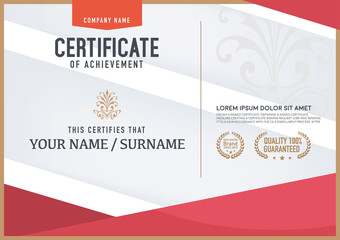 Vector certificate template.