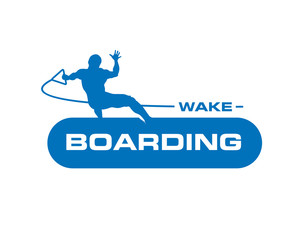Fototapeta na wymiar wakeboarding logo